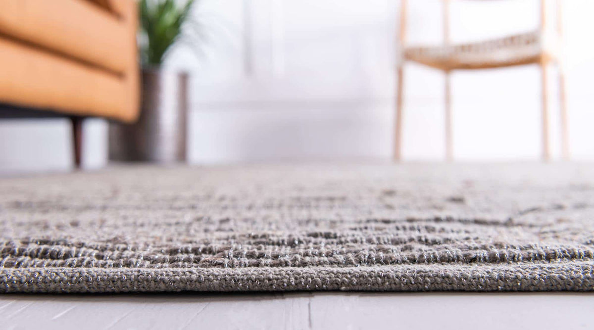 Rechteck Teppich Metallic Jute in Grau von Hadorn™ - Lifestyle Image