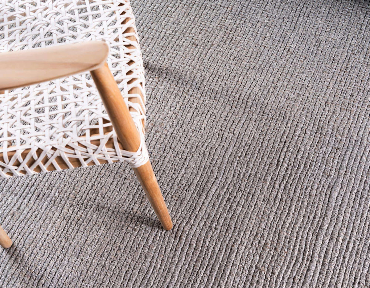 Rechteck Teppich Metallic Jute in Grau von Hadorn™ - Lifestyle Image