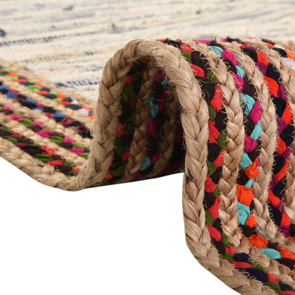 Rechteck Teppich Chindi Jute in Beige von Hadorn™ - Lifestyle Image