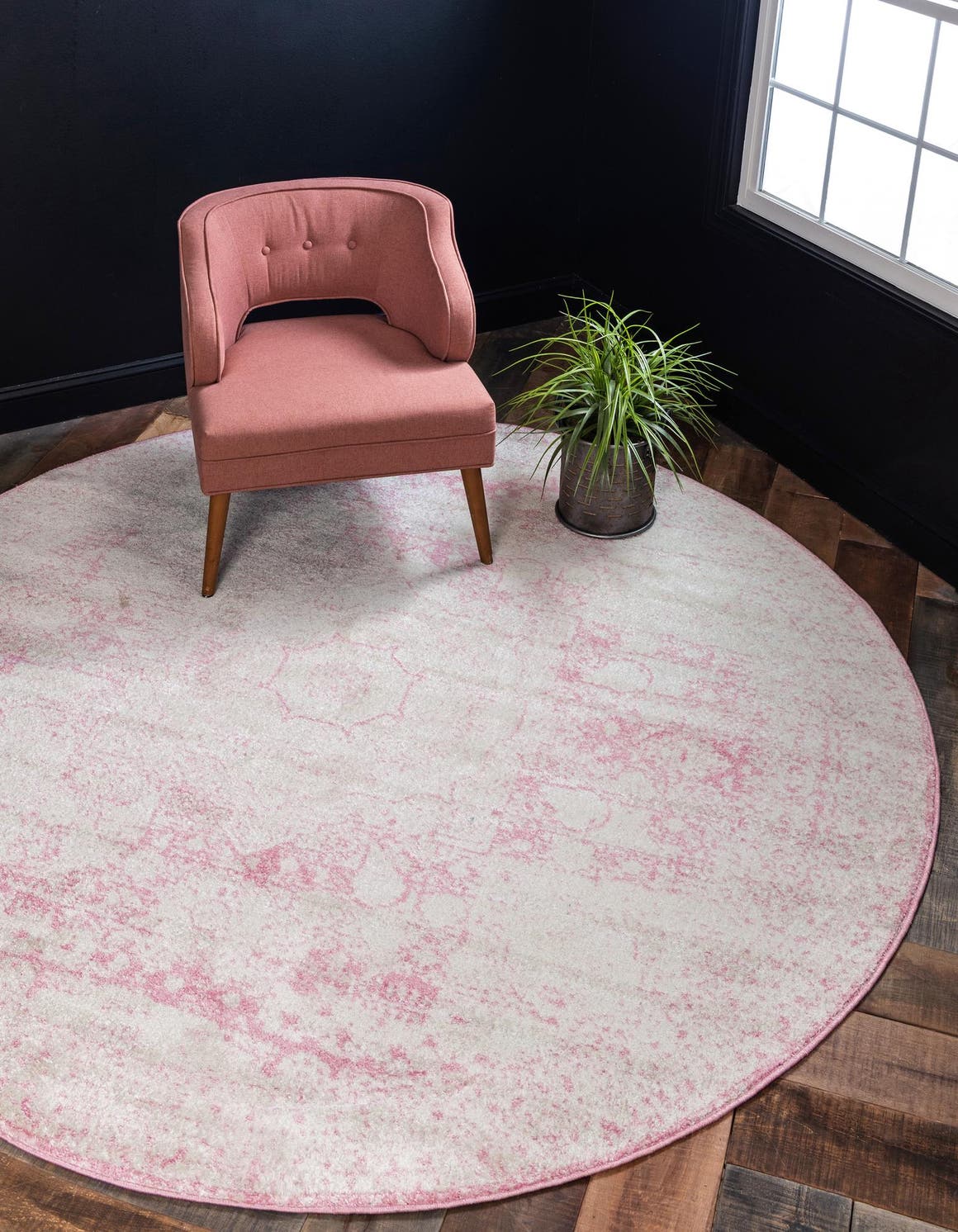 Rund Teppich Bexley in Rosa von Hadorn™ - Lifestyle Image