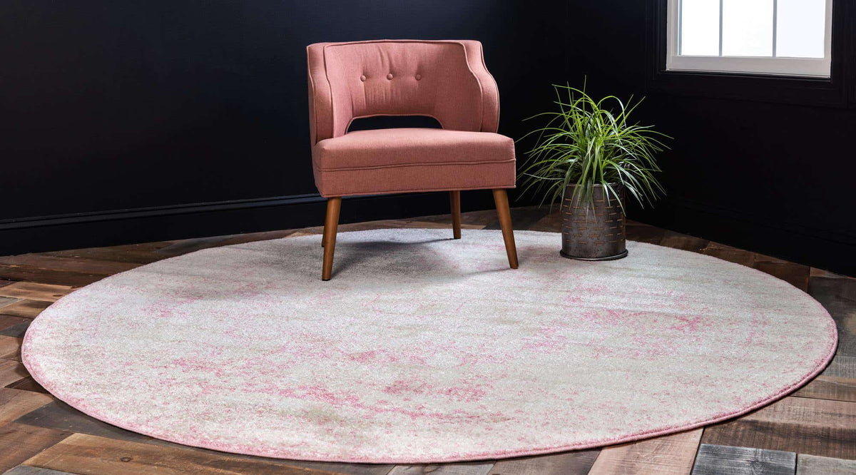 Rund Teppich Bexley in Rosa von Hadorn™ - Lifestyle Image