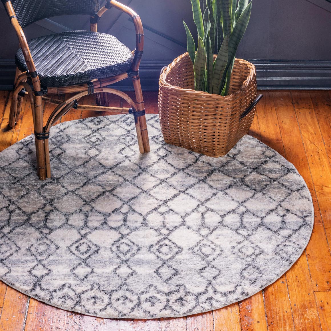 Rund Teppich Atlas in Beige von Hadorn™ - Lifestyle Image