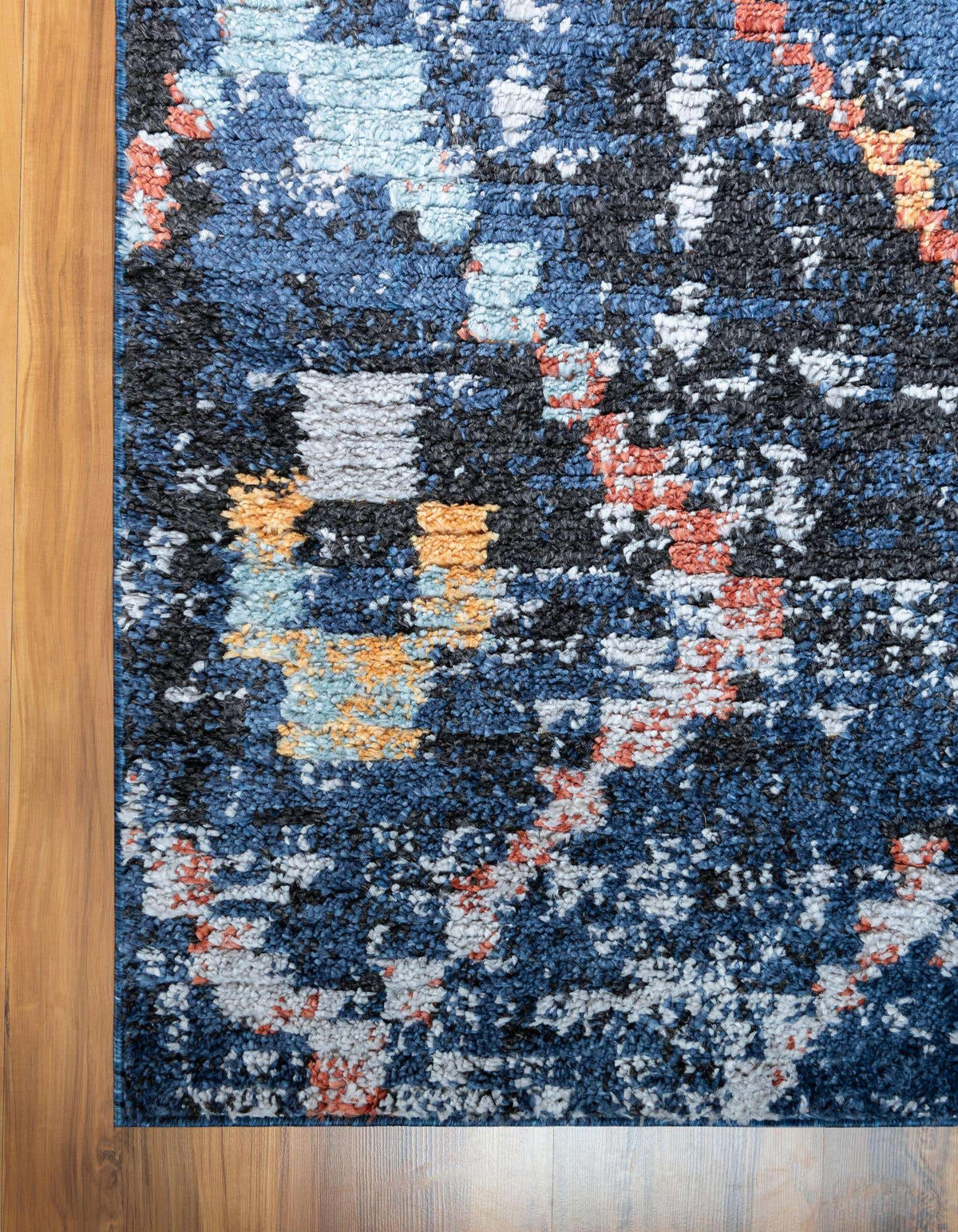 Rechteck Teppich Morocco in Marineblau von Hadorn™ - Lifestyle Image