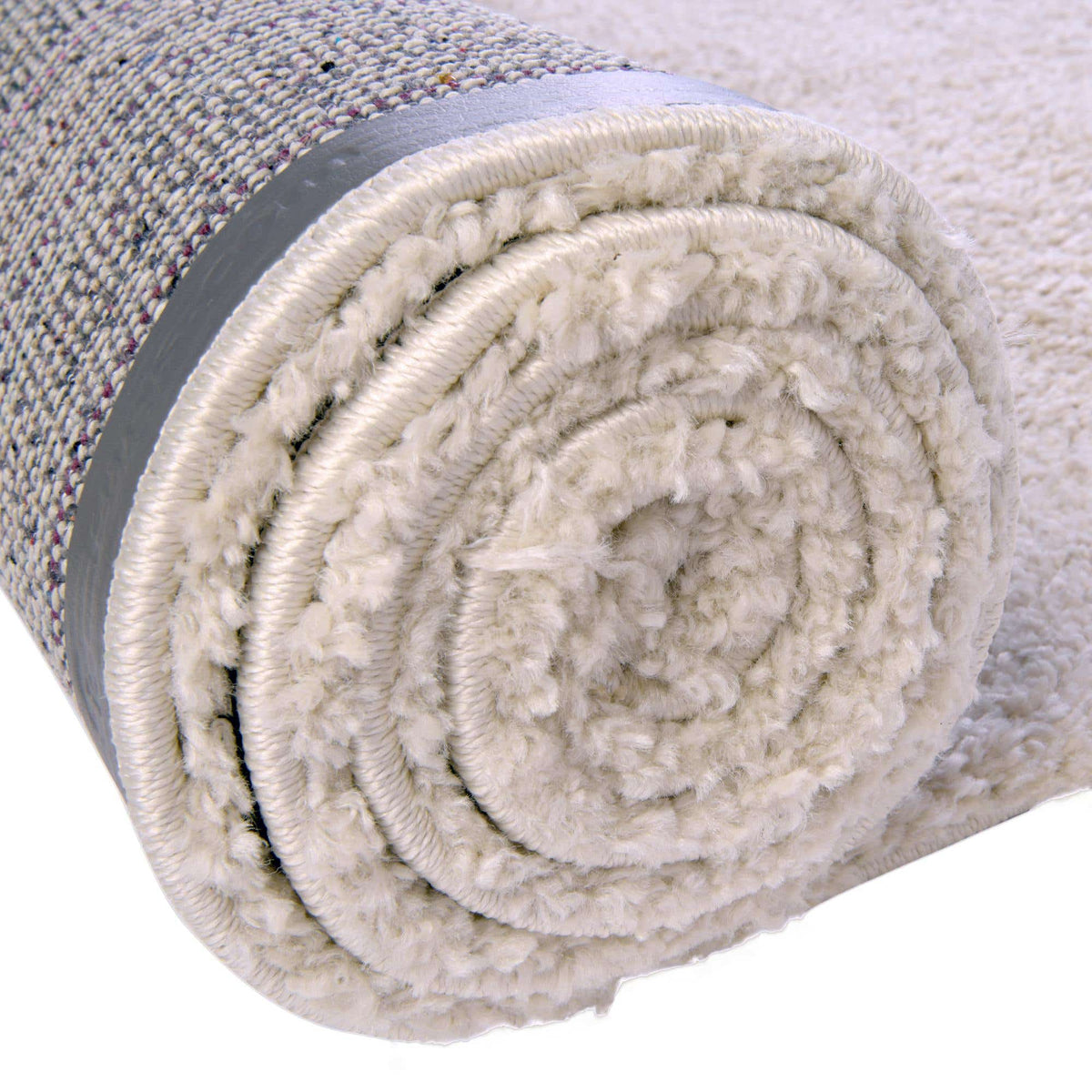 Quadratisch Hochflorteppich Soft Solid Shag in Beige von Hadorn™ - Lifestyle Image