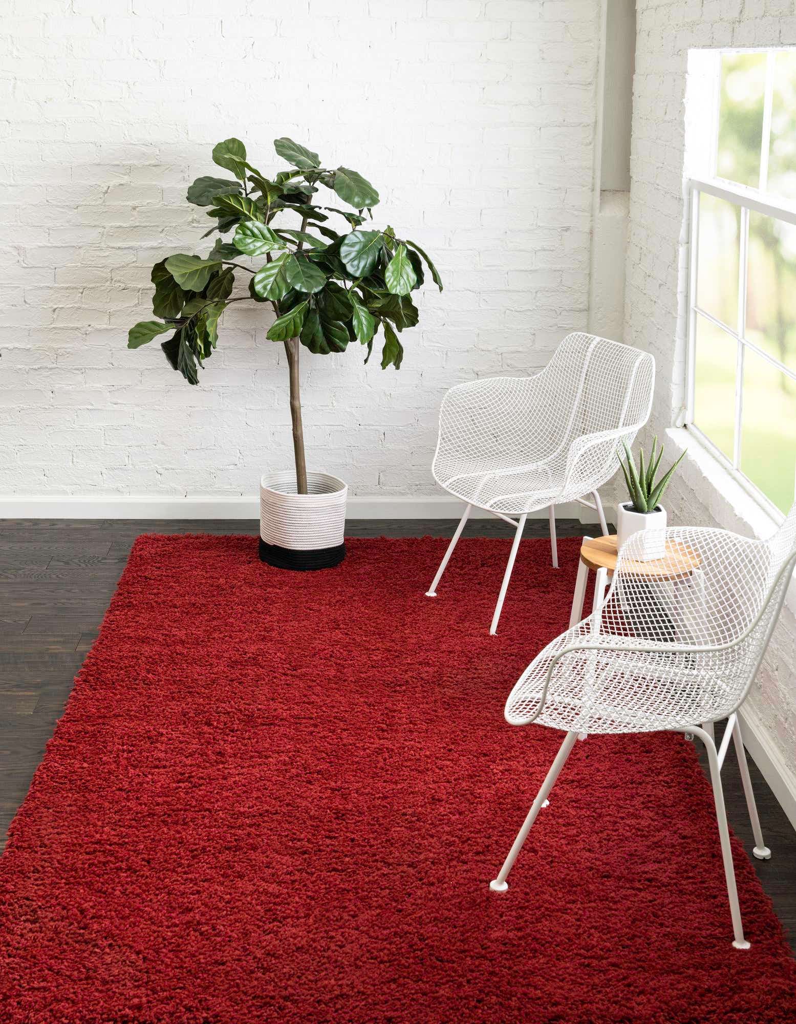 Rechteck Hochflorteppich Everyday Shag in Rot von Hadorn™ - Lifestyle Image