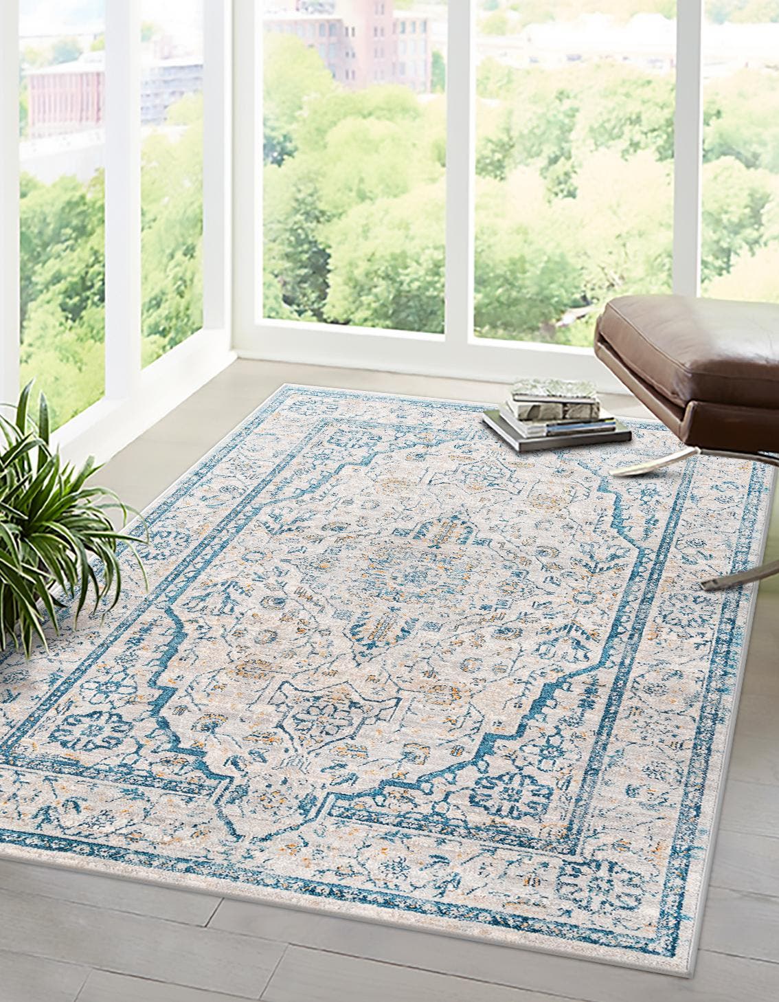 Rechteck Teppich Lola in Hellgrau von Hadorn™ - Lifestyle Image