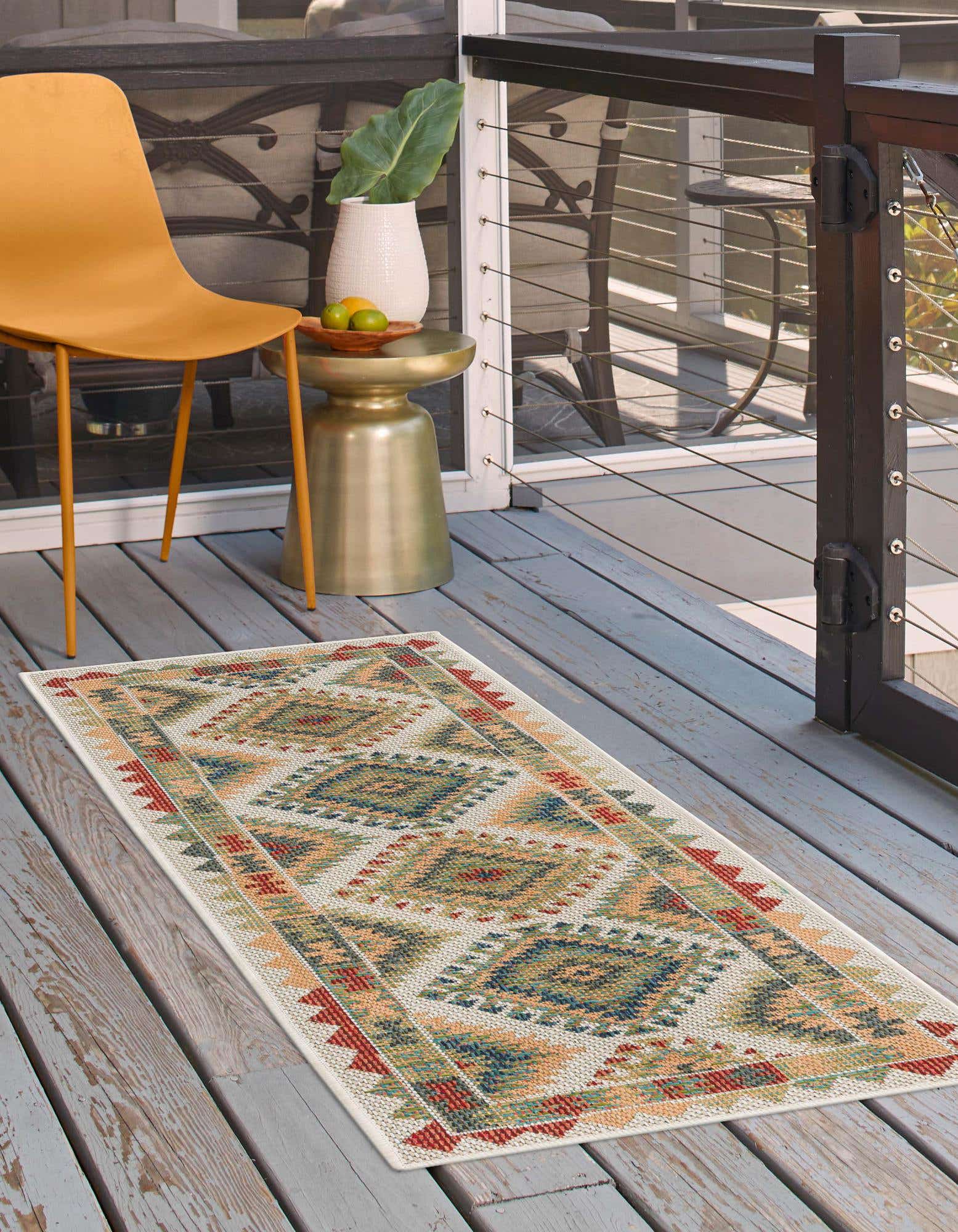 Läufer Outdoor Teppich Baja Outdoor in Elfenbein von Hadorn™ - Lifestyle Image