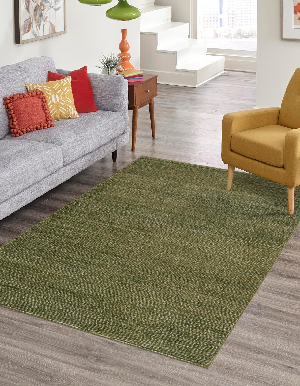 Rechteck Teppich Finsbury in Grün von Hadorn™ - Lifestyle Image