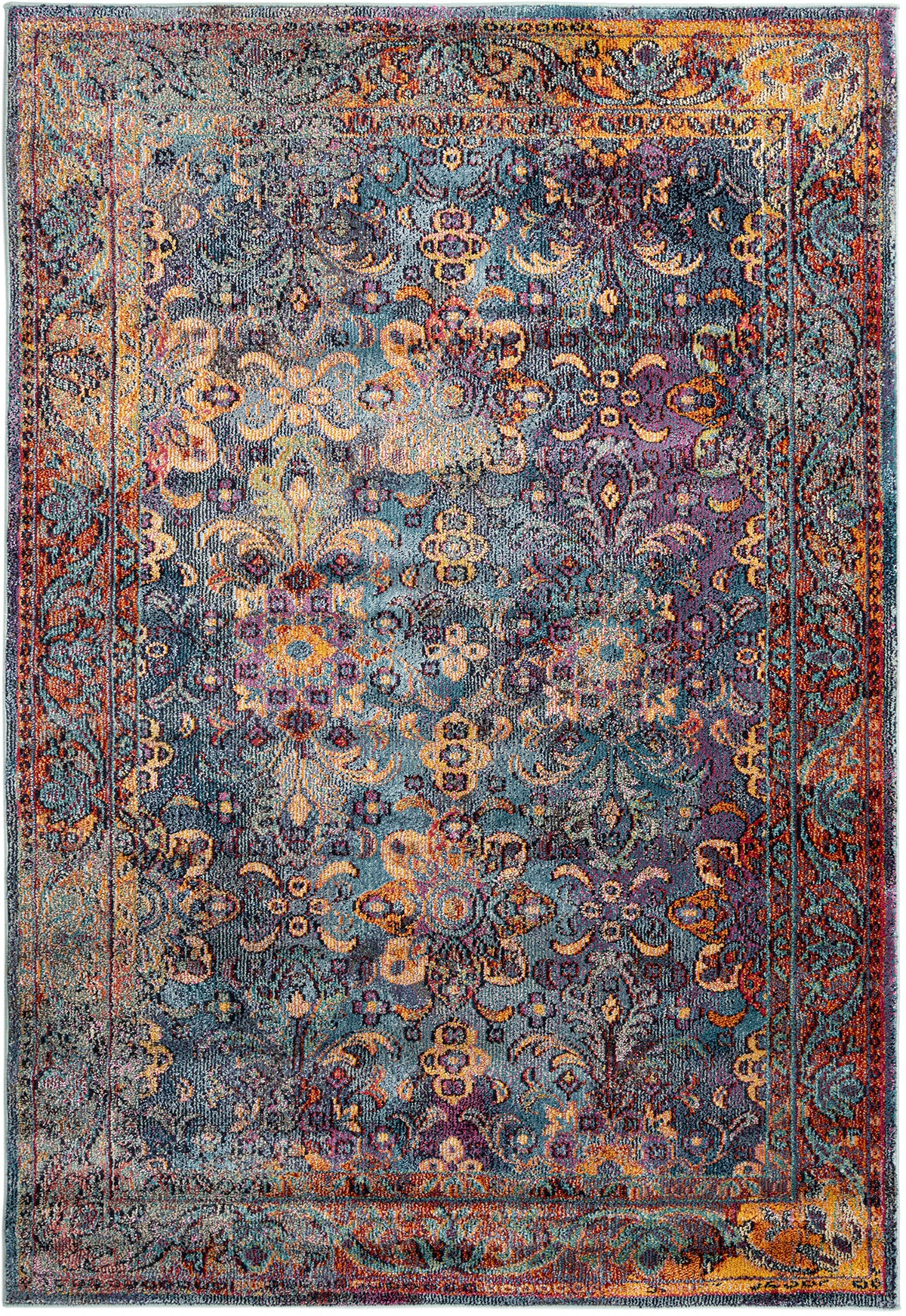 Rechteck Teppich Hadorn Limited Edition in Blau von Hadorn™ - Lifestyle Image