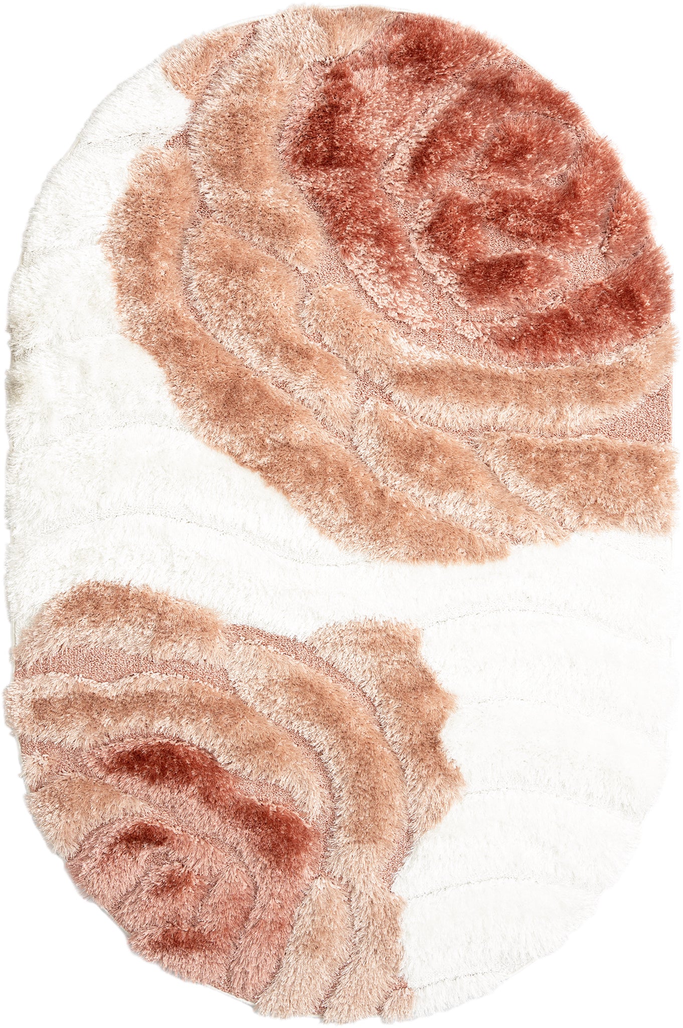 Oval Hochflorteppich Shaggy - Hadorn Limited Edition in Weiss von Hadorn™ - Lifestyle Image