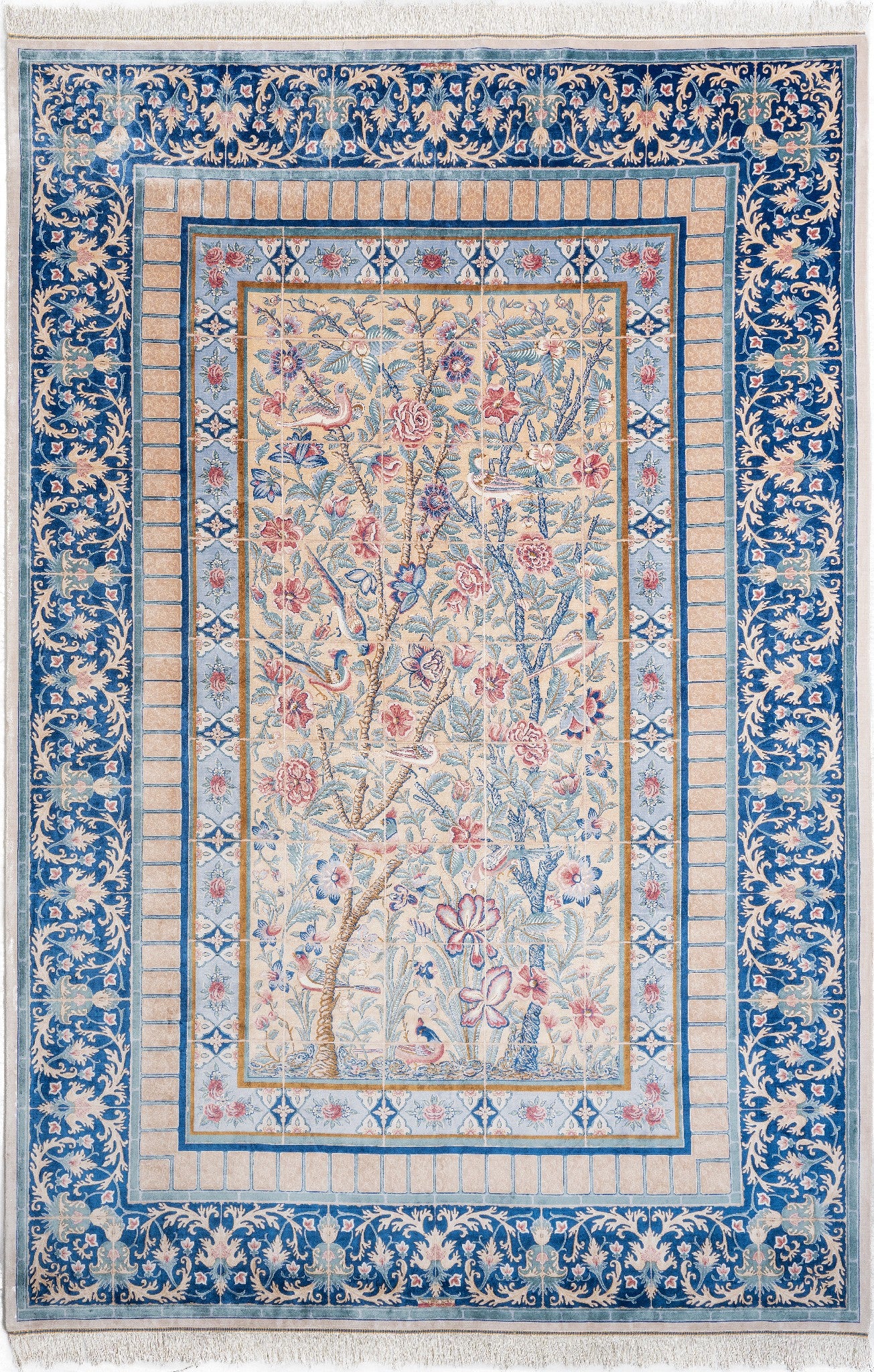 Rechteck Teppich Ghom Design in Blau von Hadorn™ - Lifestyle Image